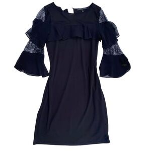 White House Black Market XS Little Black Dress sexy goth witch fairy lace